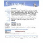 Screenshot of EOPC homepage before responsive web design